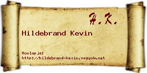 Hildebrand Kevin névjegykártya